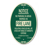 No Parking in Areas Marked as Fire Lane CVC Section 22500.1 and 22658 A