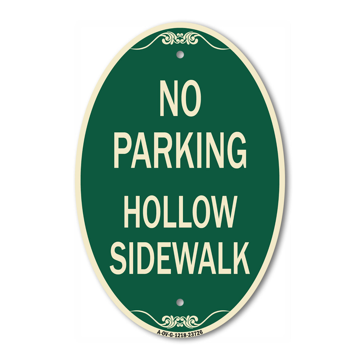 No Parking Hollow Sidewalk