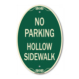 No Parking Hollow Sidewalk