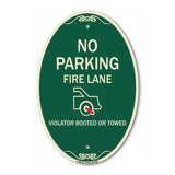 No Parking Fire Lane (With Graphic) Violators Booted or Towed