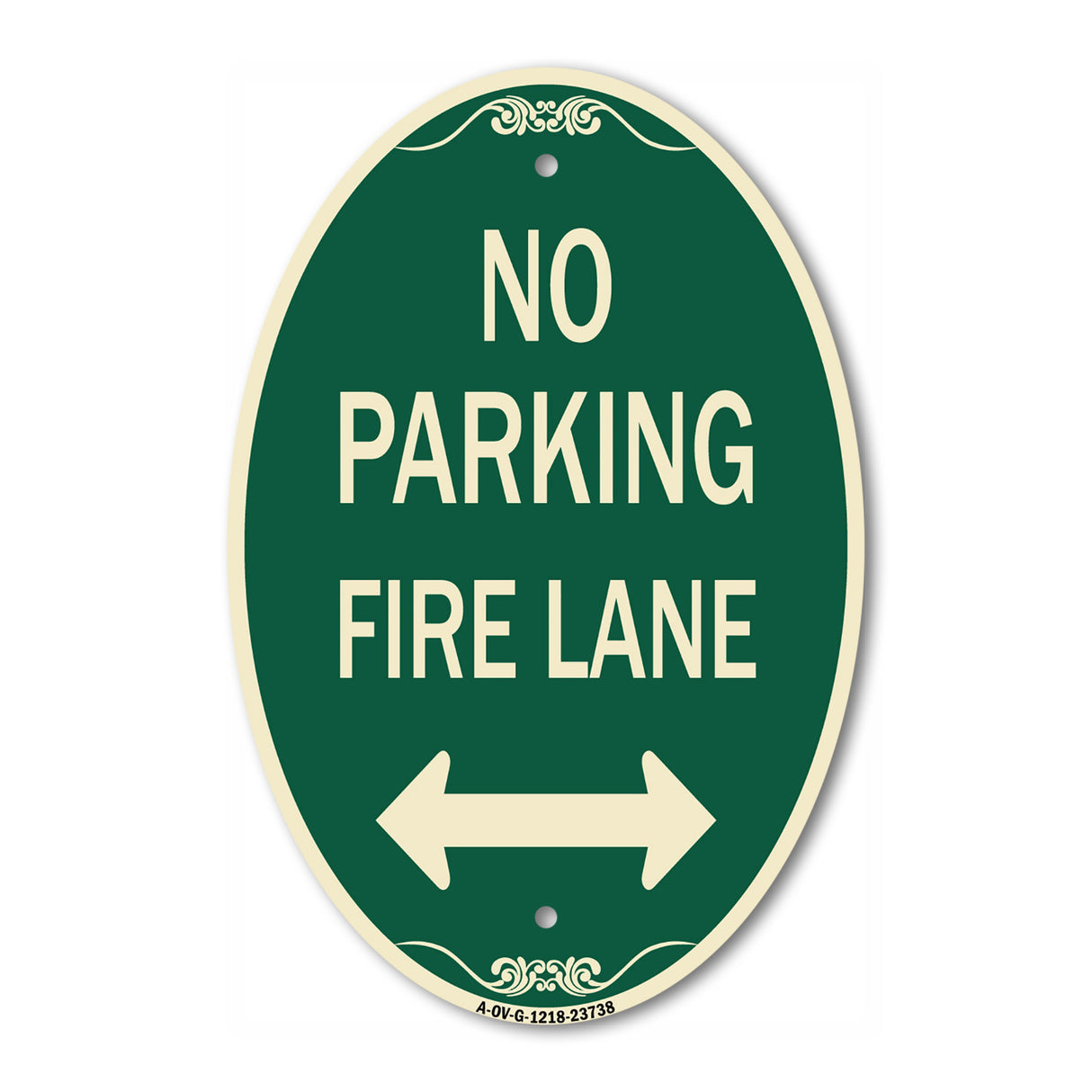 No Parking Fire Lane (With Bidirectional Arrow)