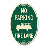 No Parking Fire Lane (Fire Truck Symbol)