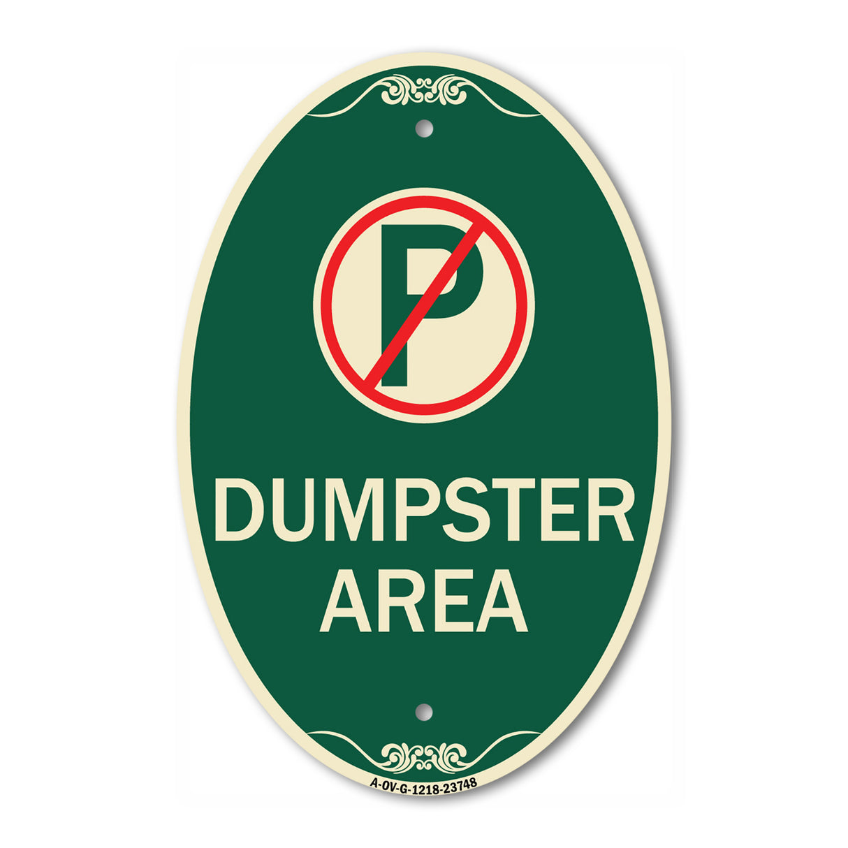 No Parking Dumpster Area