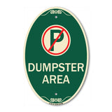 No Parking Dumpster Area