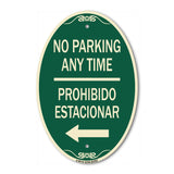 No Parking Anytime Prohibido Estacionar (With Left Arrow)
