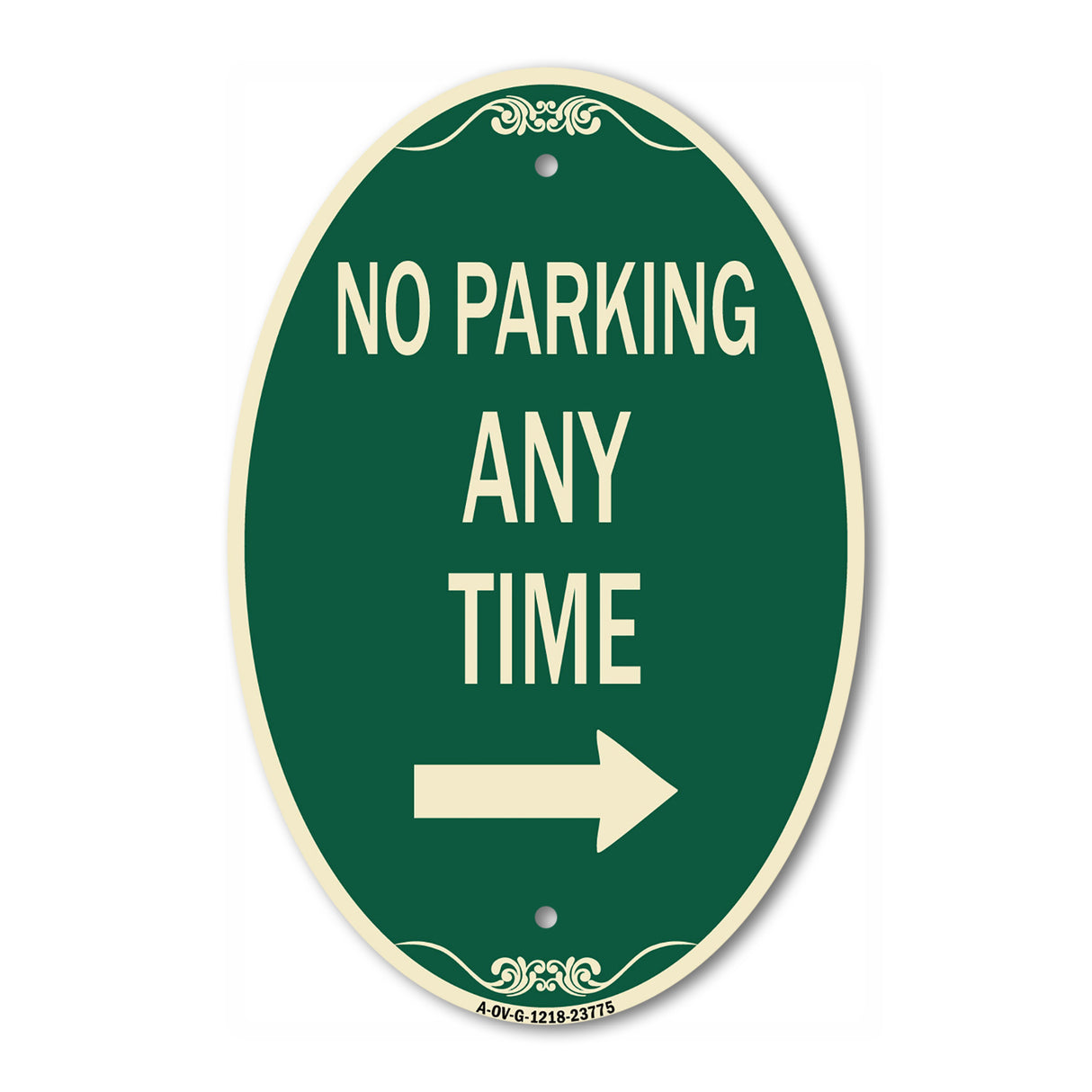 No Parking Anytime with Right Arrow
