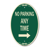 No Parking Anytime with Right Arrow