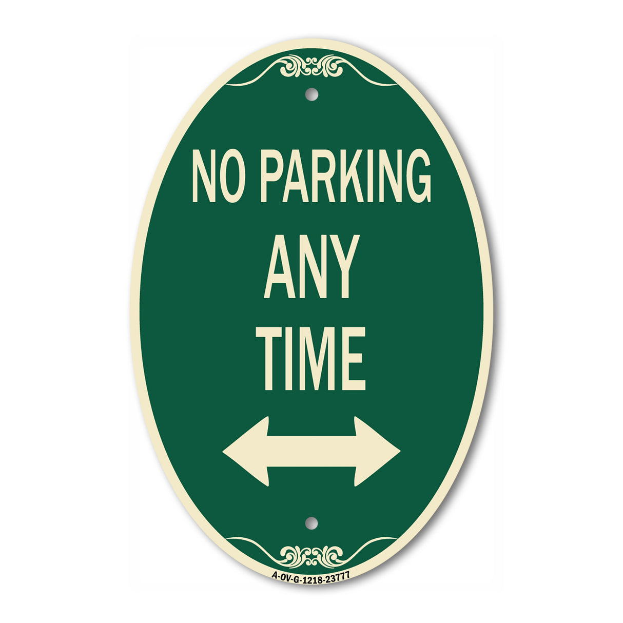 No Parking Anytime with Bidirectional Arrow