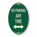 No Parking Anytime with Bidirectional Arrow