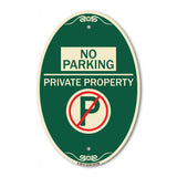 No Parking - Private Property (With No Parking Symbol)