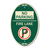 No Parking - Fire Lane (With No Parking Symbol)