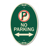 No Parking (No Parking Symbol and Arrow Pointing Left and Right)