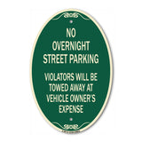 No Overnight Street Parking Violators Will Be Towed Away at Vehicle Owner's Expense