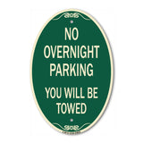 No Overnight Parking You Will Be Towed