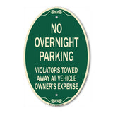 No Overnight Parking Violators Towed Away at Vehicle Owner's Expense