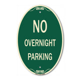 No Overnight Parking Sign