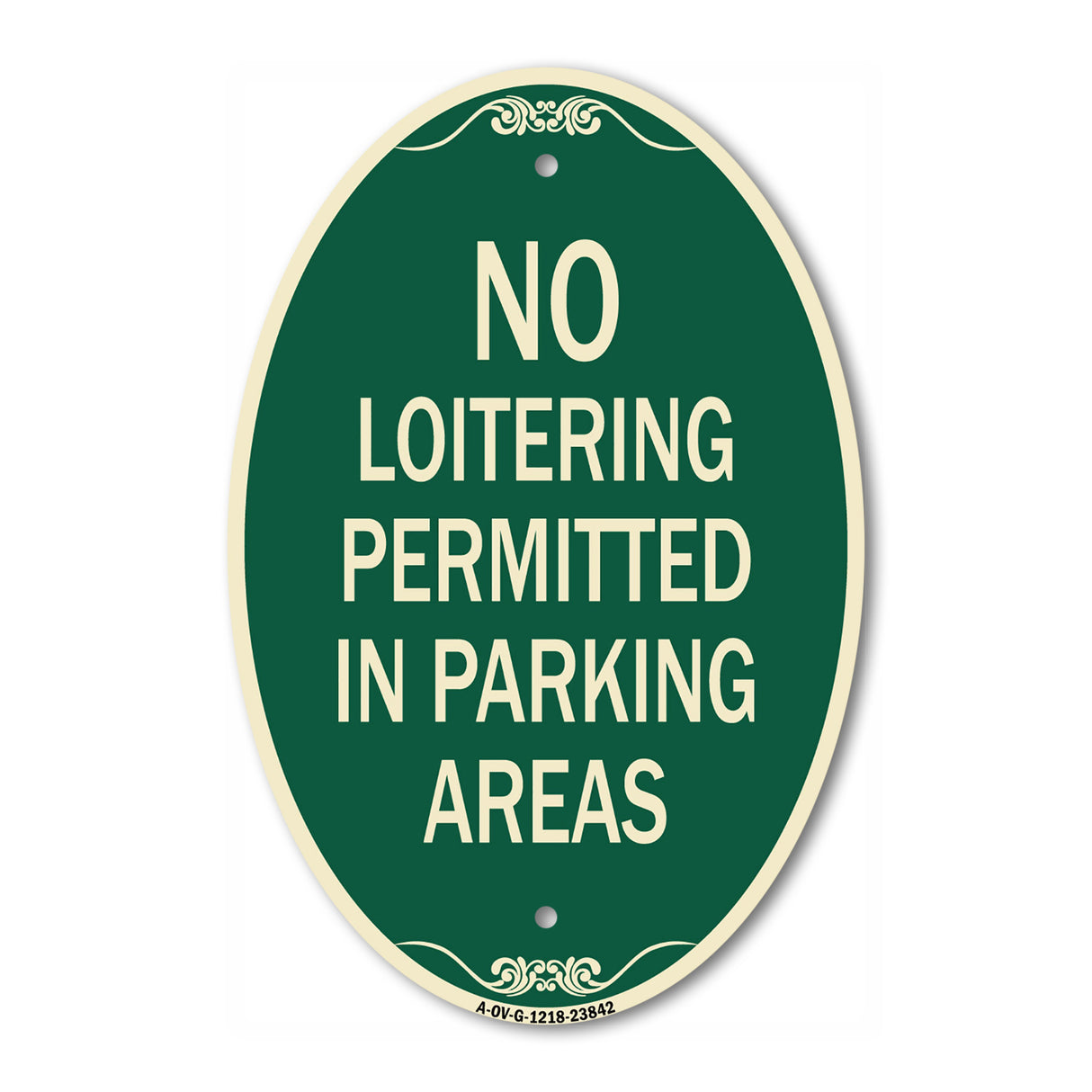 No Loitering Permitted in Parking Areas