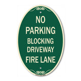 No Blocking Driveway Fire Lane