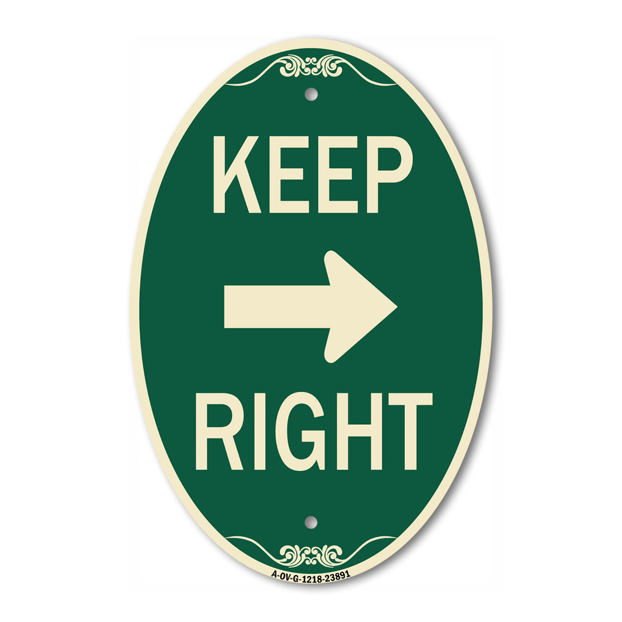 Keep Right Sign (Right Arrow)