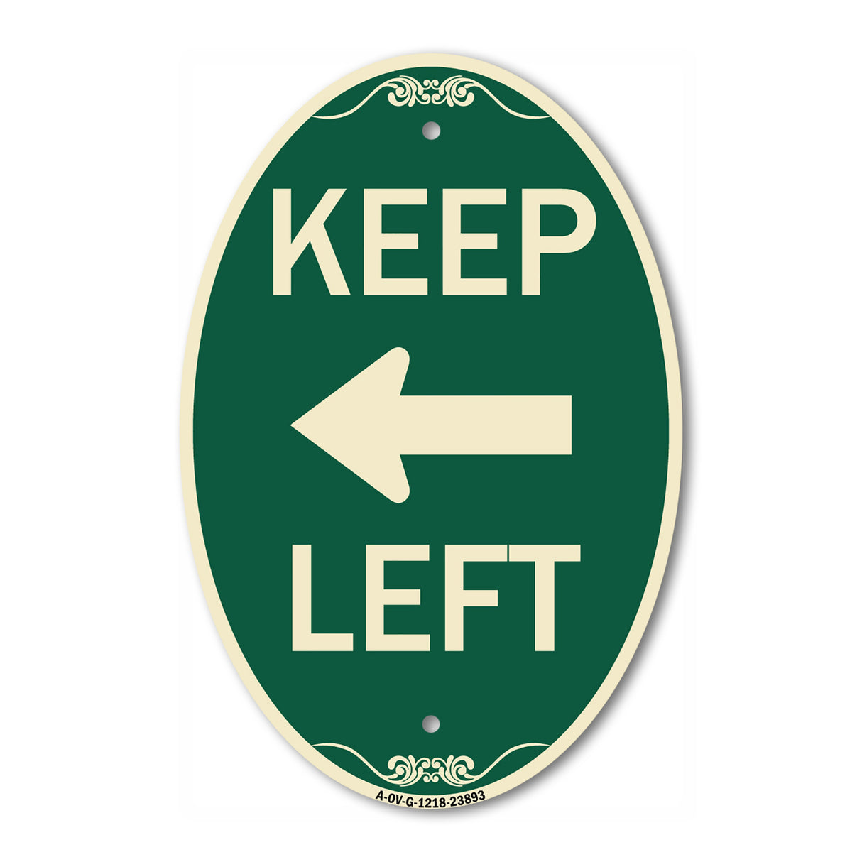 Keep Left Sign (Left Arrow)