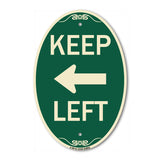 Keep Left Sign (Left Arrow)