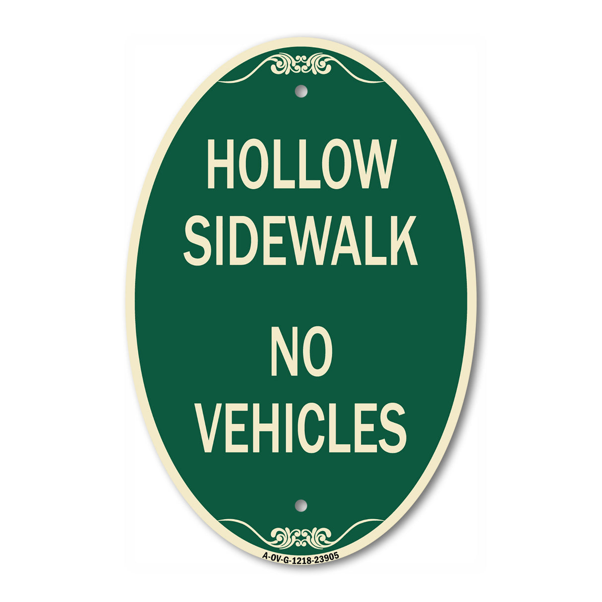 Hollow Sidewalk No Vehicles
