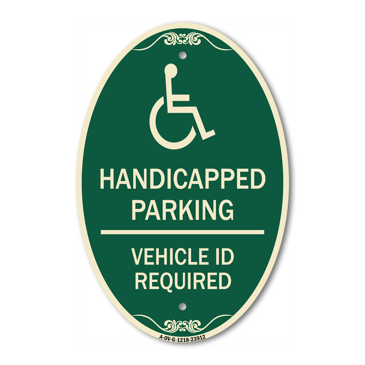 Handicapped Parking - Vehicle Id Required - (Handicapped Symbol)
