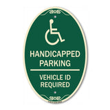 Handicapped Parking - Vehicle Id Required - (Handicapped Symbol)