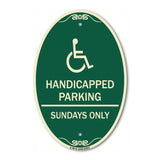 Handicapped Parking - Sundays Only (With Graphic)