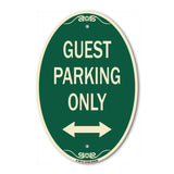 Guest Parking Only (With Bidirectional Arrow)