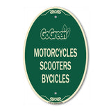 Go Green Sign Go Green - Motorcycles Scooters Bicycles