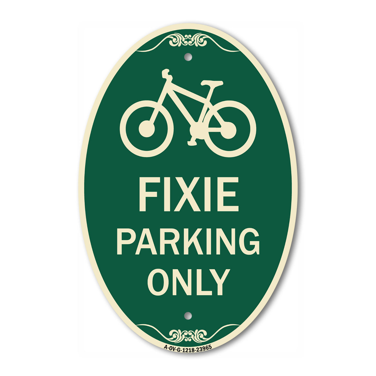 Fixie Parking Only Sign