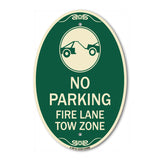 Fire Lane Tow Zone with Graphic