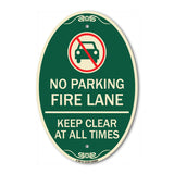 Fire Lane Keep Clear at All Times with Graphic