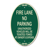 Fire Lane No Parking Unauthorized Vehicles Will Be Ticketed Towed at Owners Expense
