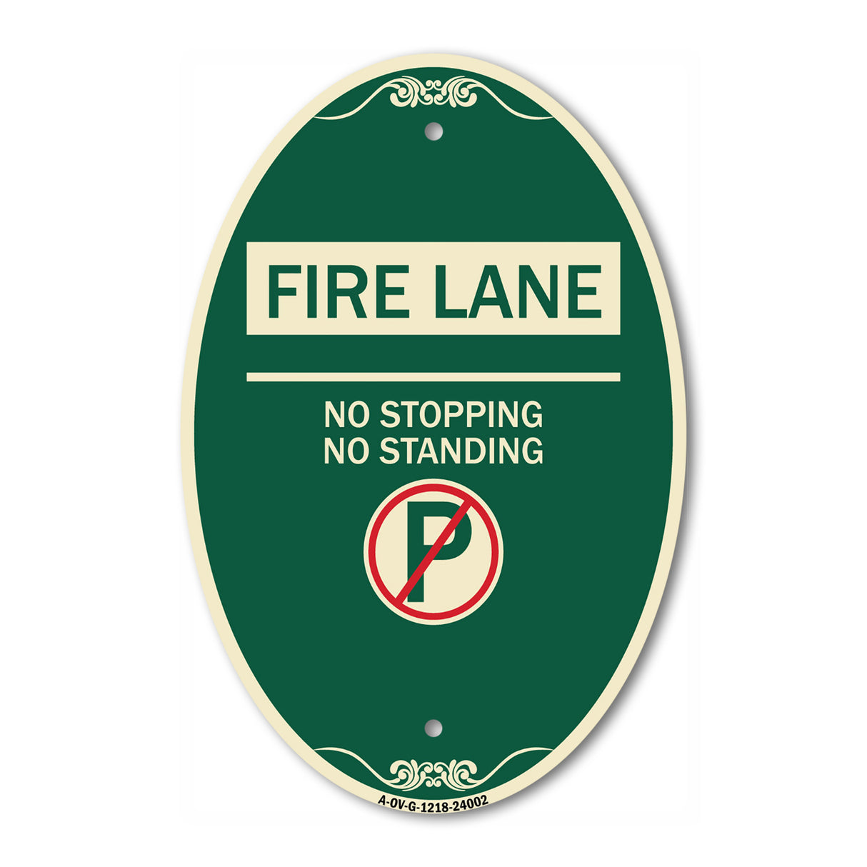 Fire Lane - No Stopping No Standing (With No Parking Symbol)