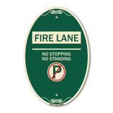 Fire Lane - No Stopping No Standing (With No Parking Symbol)