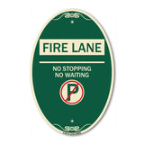 Fire Lane - No Parking No Waiting (With No Parking Symbol)