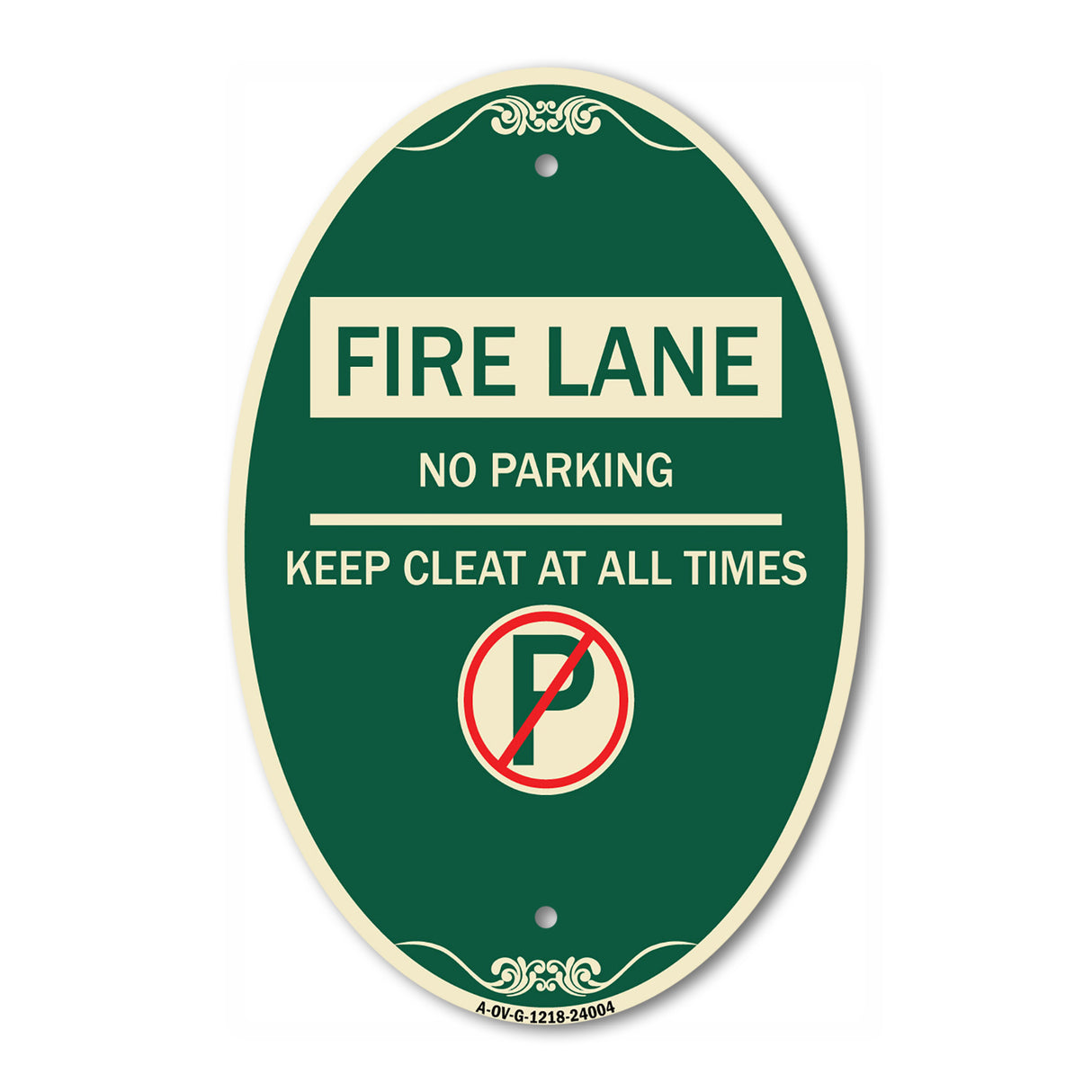 Fire Lane - No Parking Keep Clear at All Times (With No Parking Symbol)
