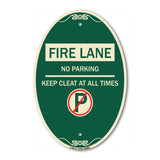 Fire Lane - No Parking Keep Clear at All Times (With No Parking Symbol)