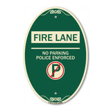 Fire Lane - No Parking Police Enforced (With No Parking Symbol)