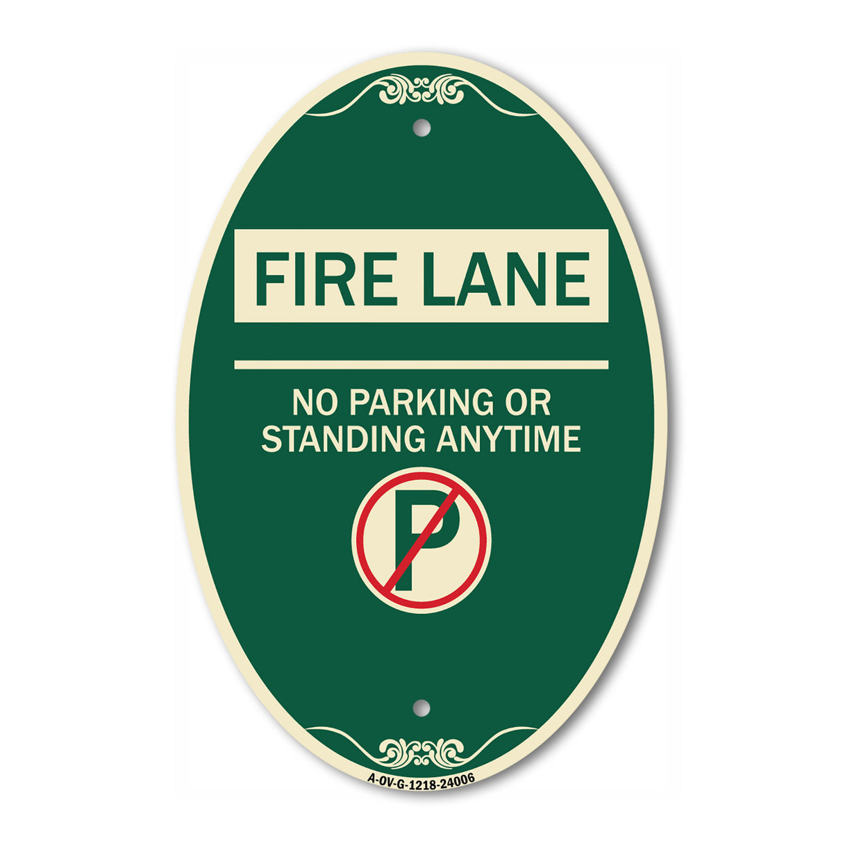 Fire Lane - No Parking or Standing Anytime (With No Parking Symbol)