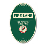 Fire Lane - No Parking $250 Fine (With No Parking Symbol)