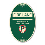 Fire Lane - Emergency Vehicles Only (With No Parking Symbol