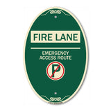 Fire Lane - Emergency Access Route (With No Parking Symbol)