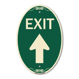 Exit Sign Exit with Up Arrow