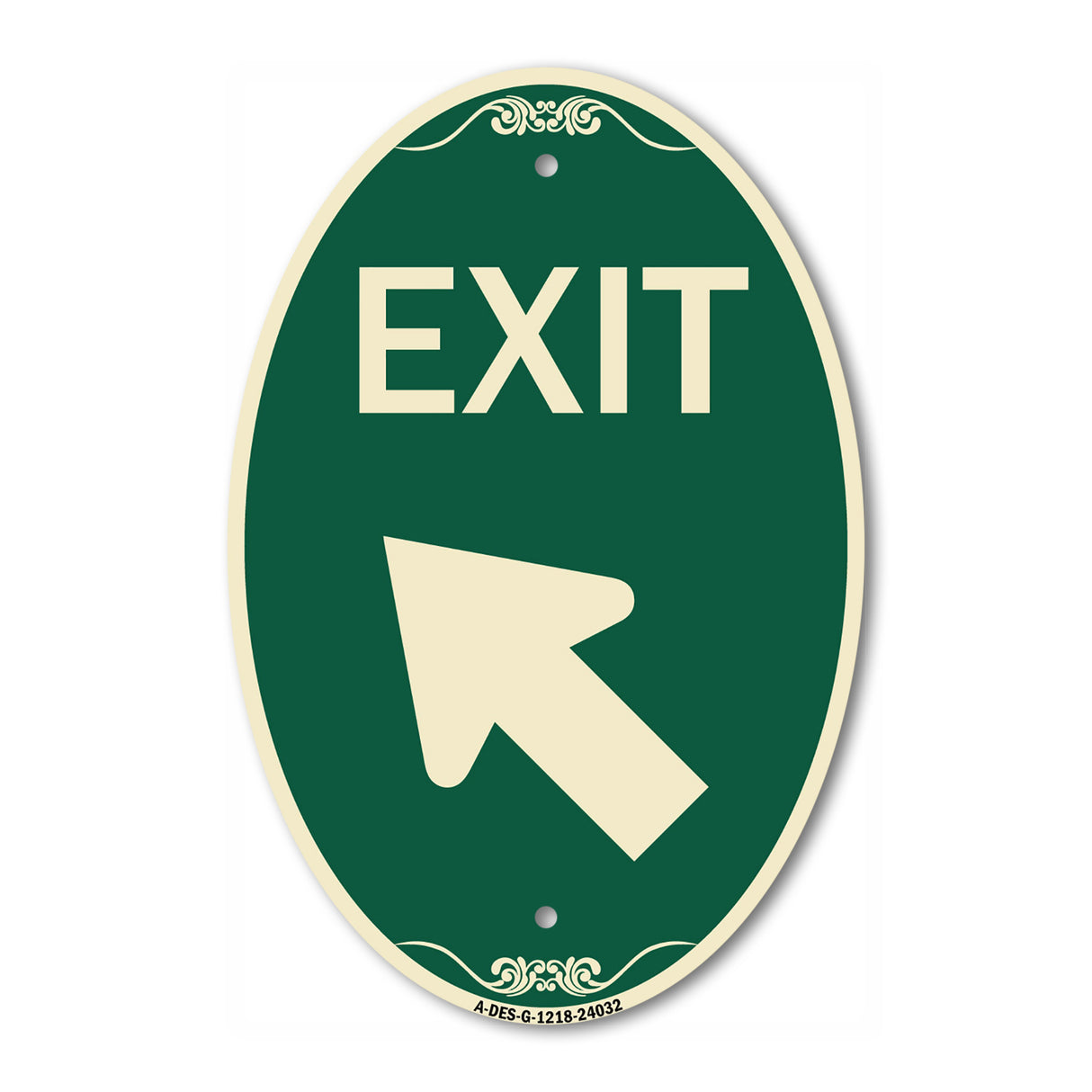 Exit Sign Exit with Left Arrow