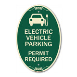 Electric Vehicle Parking Permit Required (With Electric Car Graphic)
