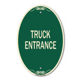 Driveway Sign Truck Entrance