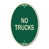 Driveway Sign No Trucks